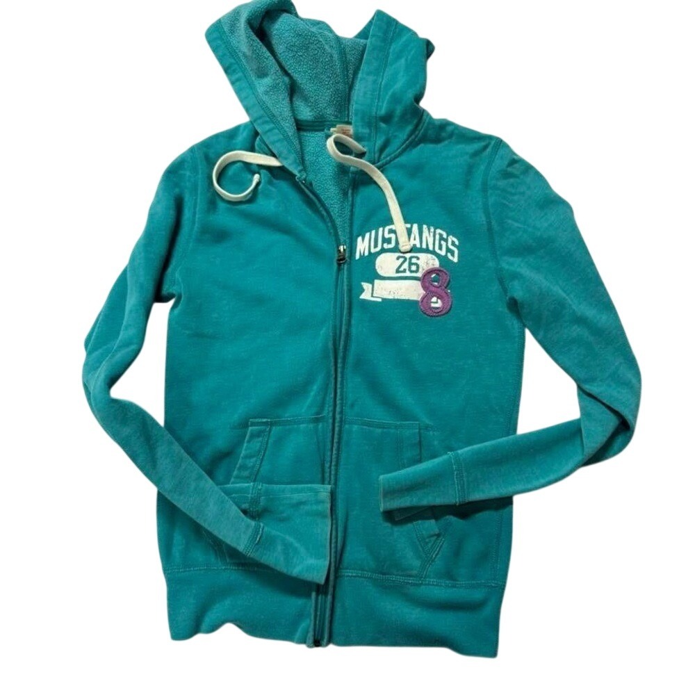 Mossimo Supply Co. Teal Hoodie with White Accents